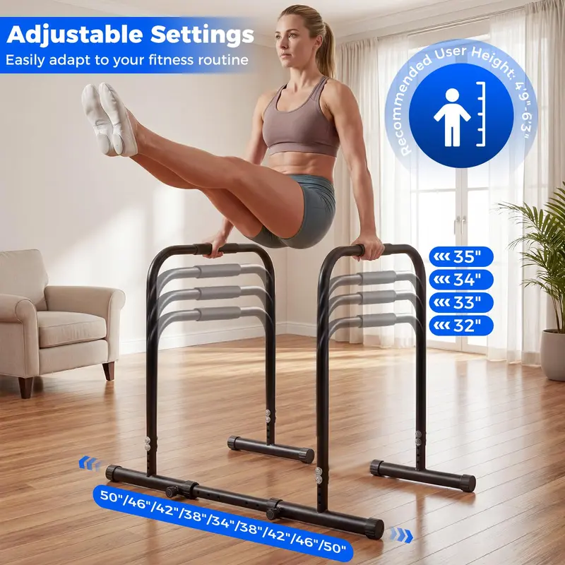 Goplus verstellbare Dip-Stange, tragbare Fitness-Dip-Station für Heimstudio und Calisthenics
