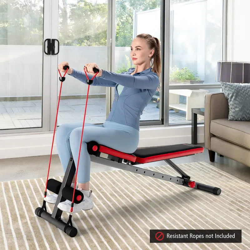Goplus verstellbare Trainingsbank, Fitnessbank mit 9-stufig verstellbarer Rückenlehne 2