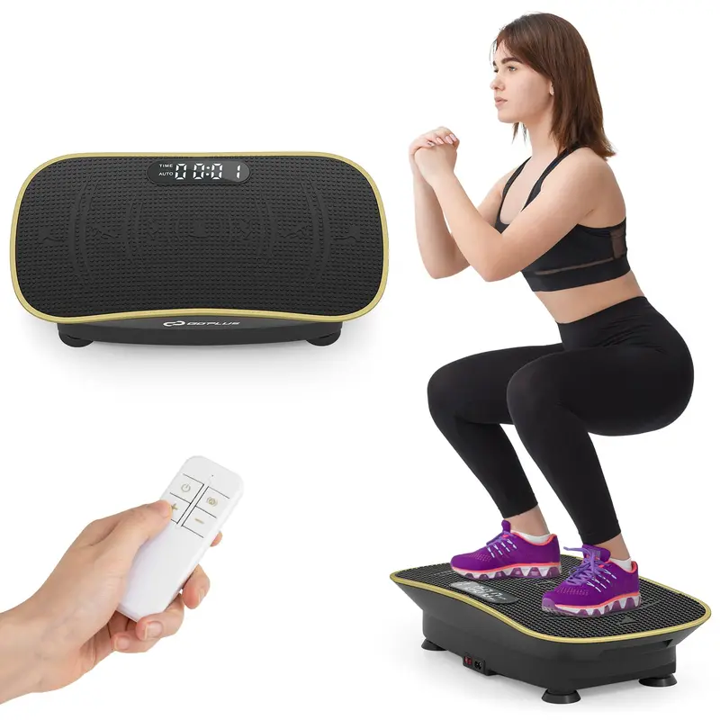Goplus Vibrationsplatte für Fitnessübungen – Vibrationsplattform zur lymphatischen Entwässerung und Gewichtsreduktion