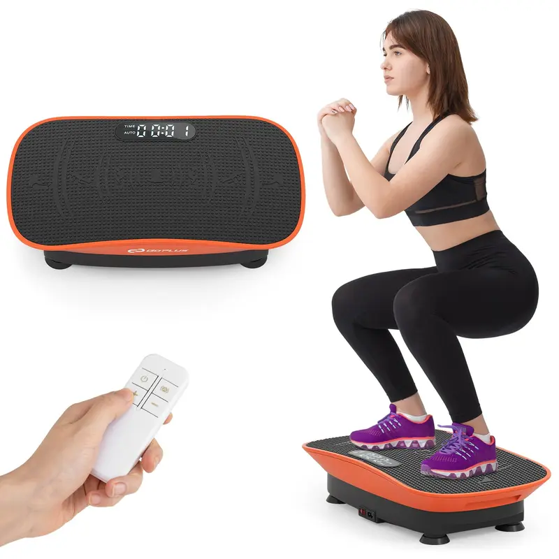 Goplus Vibrationsplatte für Fitnessübungen – Vibrationsplattform zur lymphatischen Entwässerung und Gewichtsreduktion