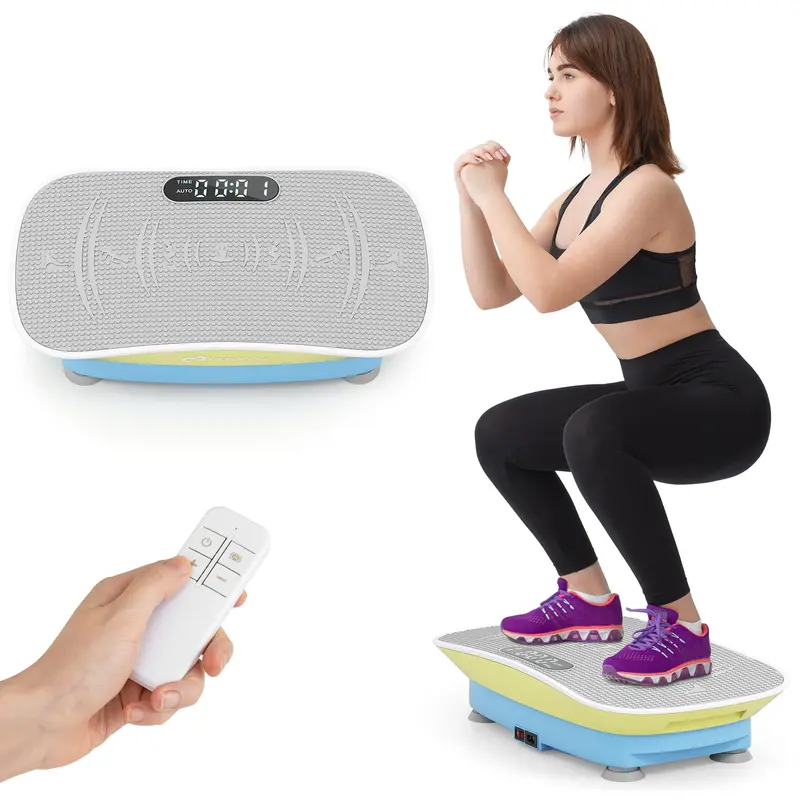 Goplus Vibrationsplatte für Fitnessübungen – Vibrationsplattform zur lymphatischen Entwässerung und Gewichtsreduktion