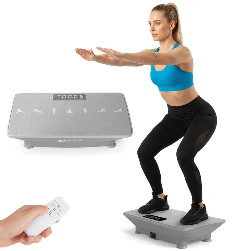 Goplus Vibrationsplattform-Fitnessgerät, Vibrationsplatte mit Gravitationssensor, Fernbedienung und Bluetooth 2