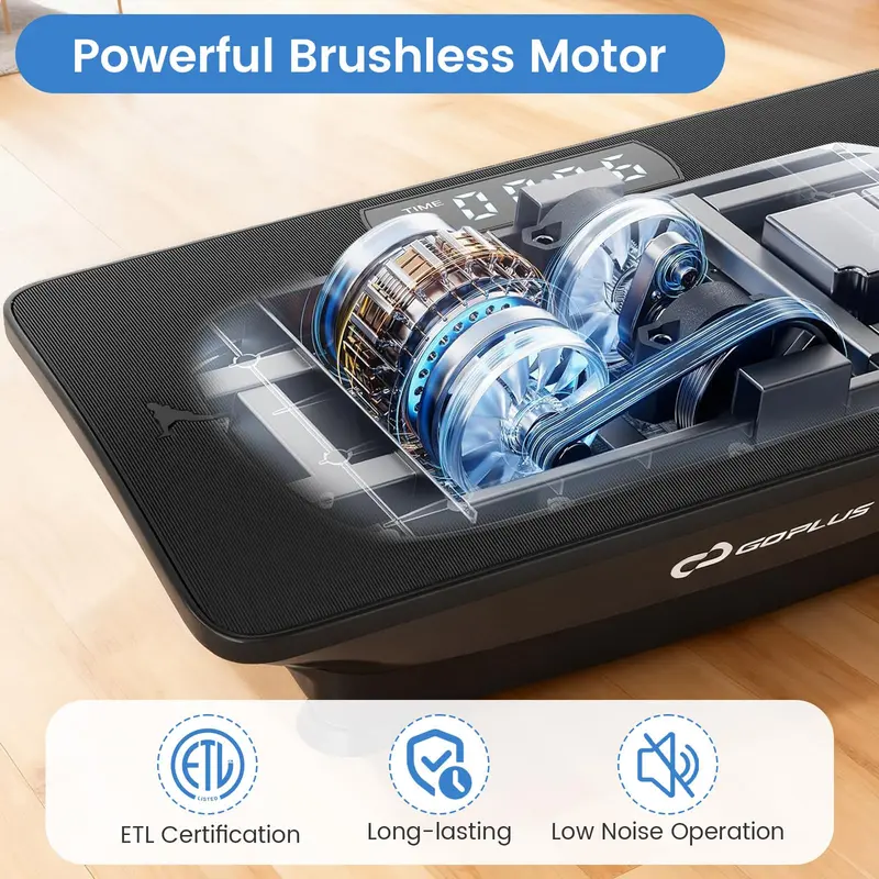 Goplus Vibrationsplattform-Fitnessgerät, Vibrationsplatte mit Gravitationssensor, Fernbedienung und Bluetooth