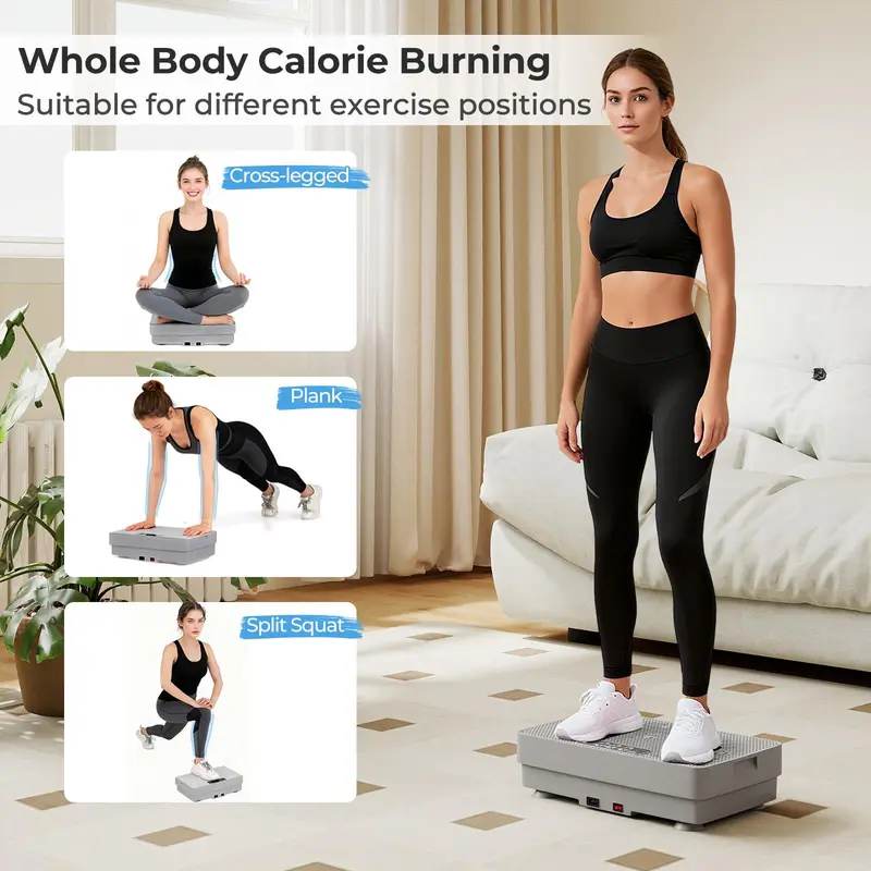 Goplus Vibrationsplattform-Fitnessgerät, Vibrationsplatte mit Gravitationssensor und Fernbedienung