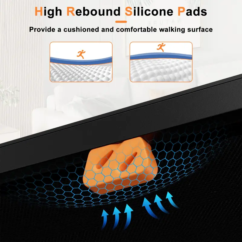 Goplus Walking Pad – Laufband unter dem Schreibtisch mit 154 kg Tragkraft, Fernbedienung und LED-Display