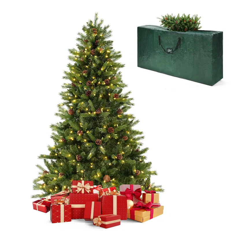 GoPlus Weihnachtsbaum mit Vorverkabelung – Aufbau in nur 3 Minuten, inkl. Aufbewahrungstasche