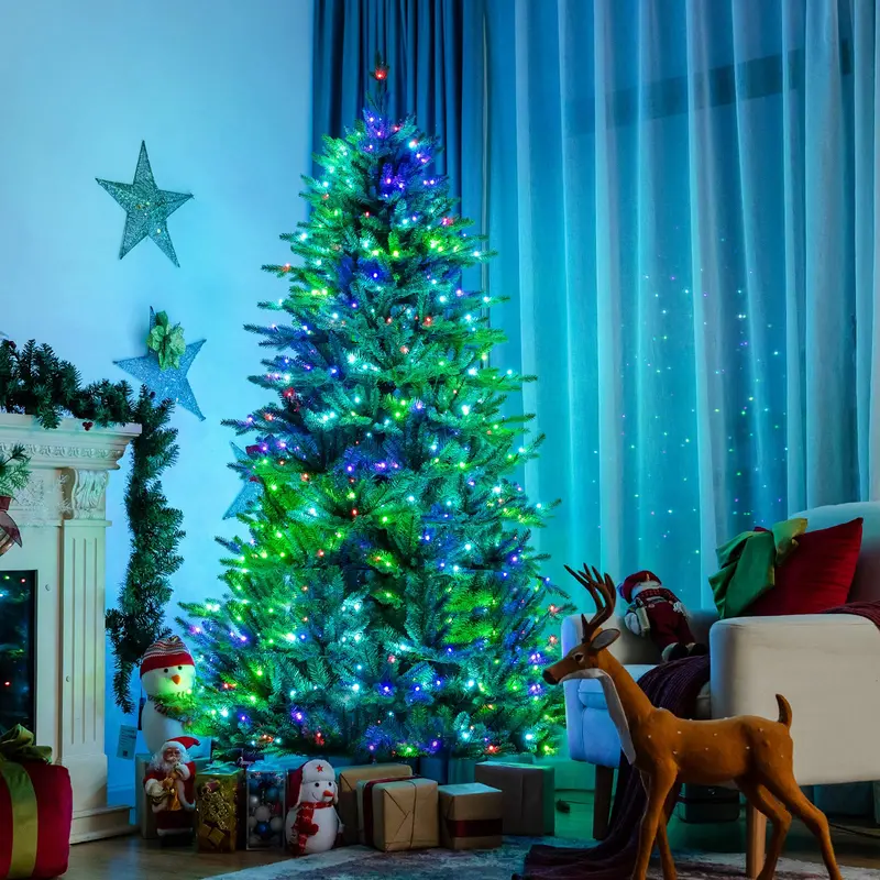 GoPlus Weihnachtsbaum, PVC- und PE-Zweigspitzen, Indoor-Weihnachts- und Festdekoration für Wohn- und Gewerbebereiche 2
