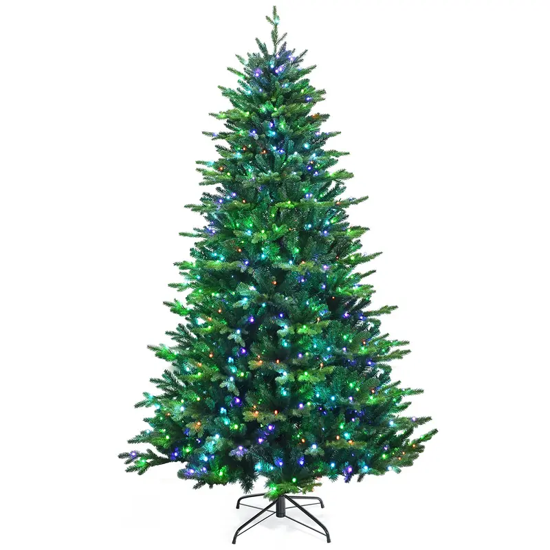 GoPlus Weihnachtsbaum, PVC- und PE-Zweigspitzen, Indoor-Weihnachts- und Festdekoration für Wohn- und Gewerbebereiche