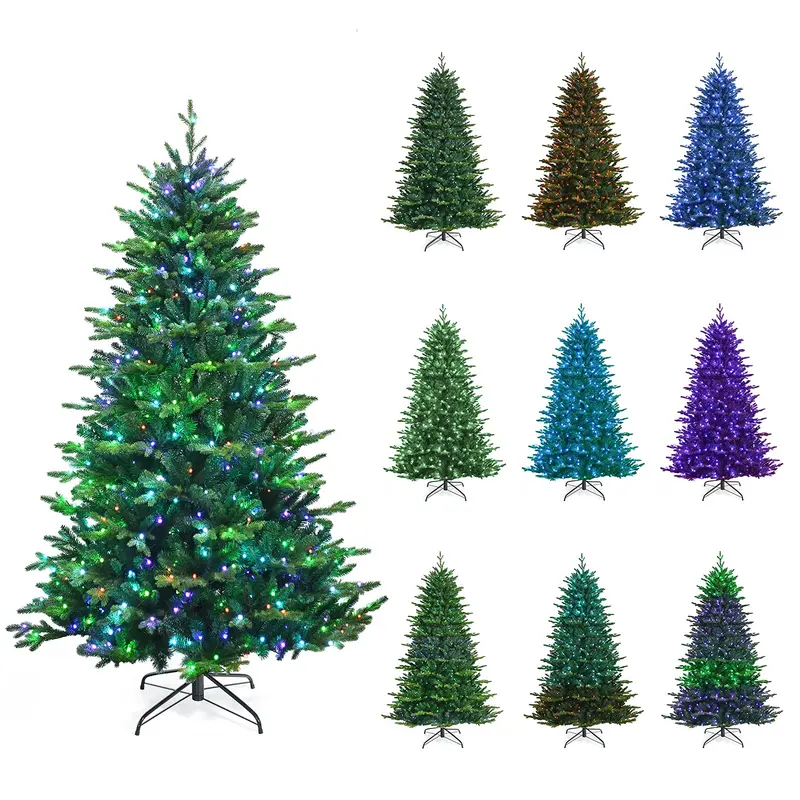 GoPlus Weihnachtsbaum, PVC- und PE-Zweigspitzen, Indoor-Weihnachts- und Festdekoration für Wohn- und Gewerbebereiche