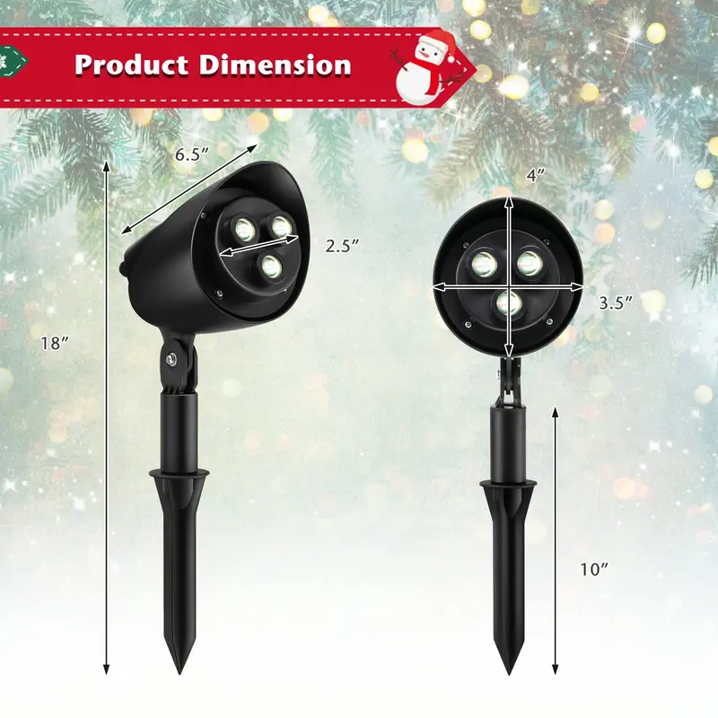 GoPlus Weihnachtsprojektorleuchten für draußen | LED-Weihnachtsmann im Schlitten-Projektionslampe