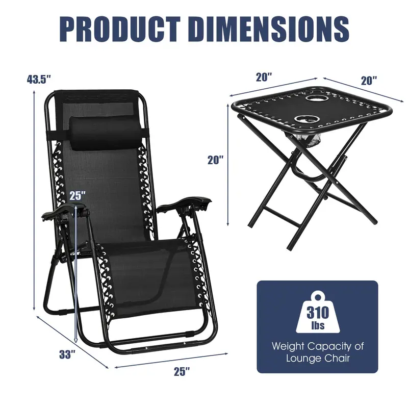 GoPlus Zero-Gravity-Stuhl-Set