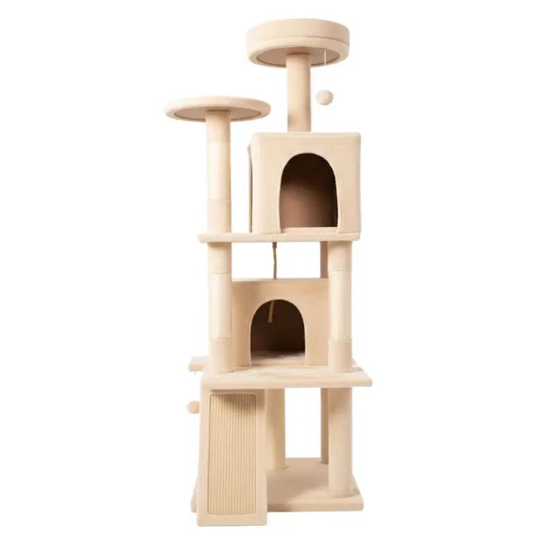 Großer Katzenbaum mit mehrstufigem Kondominium und Kratzpfosten 2