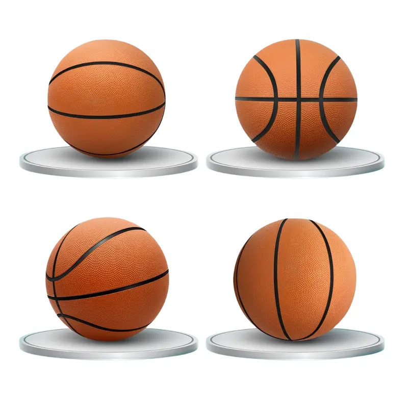 Gummi-Basketball-Set mit Luftpumpe für Indoor- und Outdoor-Training sowie Spiel 2