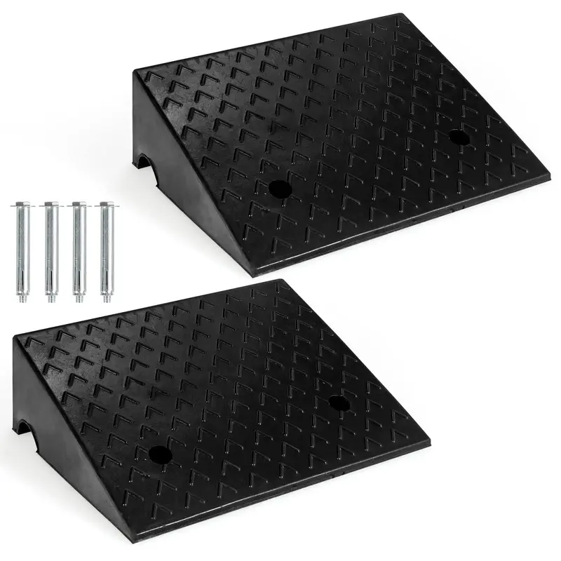 Gummi-Kerbschwellen, 5" H x 19" B – Auto-Auffahrrampe für Einfahrten, Bordsteinkanten und Gehwege, geeignet für Motorräder