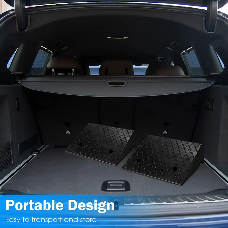 Gummi-Kerbschwellen, 5" H x 19" B – Auto-Auffahrrampe für Einfahrten, Bordsteinkanten und Gehwege, geeignet für Motorräder