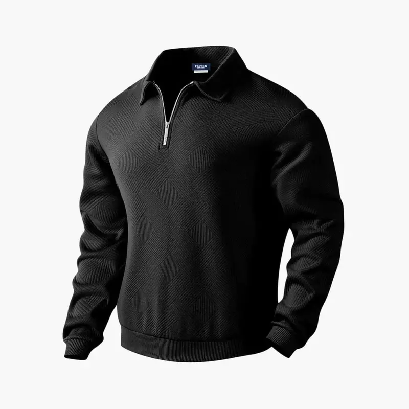 Halbzipfpullover für Herren mit Kragen