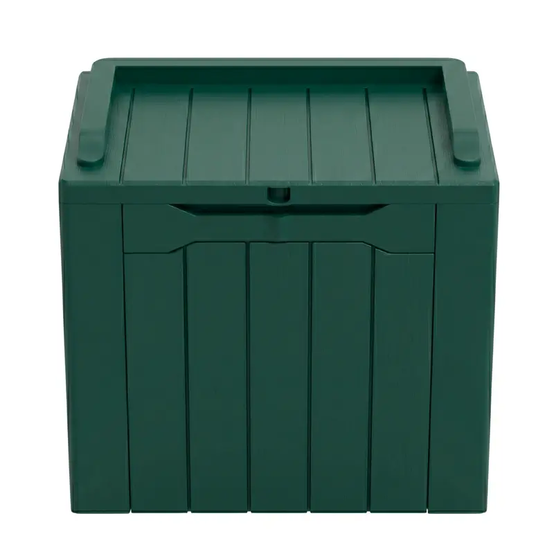Harz-Patio-Deck-Aufbewahrungsbox mit 117,3 L Innenvolumen und verriegelbarem Deckel 2