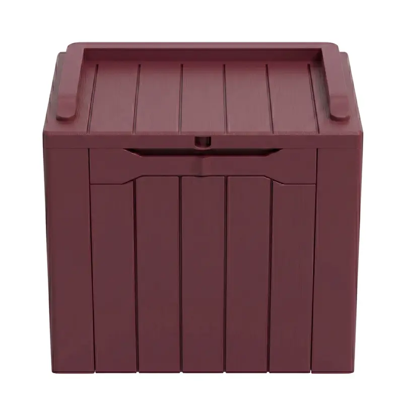 Harz-Patio-Deck-Aufbewahrungsbox mit 117,3 L Innenvolumen und verriegelbarem Deckel