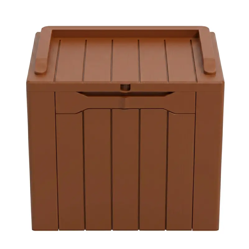 Harz-Patio-Deck-Aufbewahrungsbox mit 117,3 L Innenvolumen und verriegelbarem Deckel