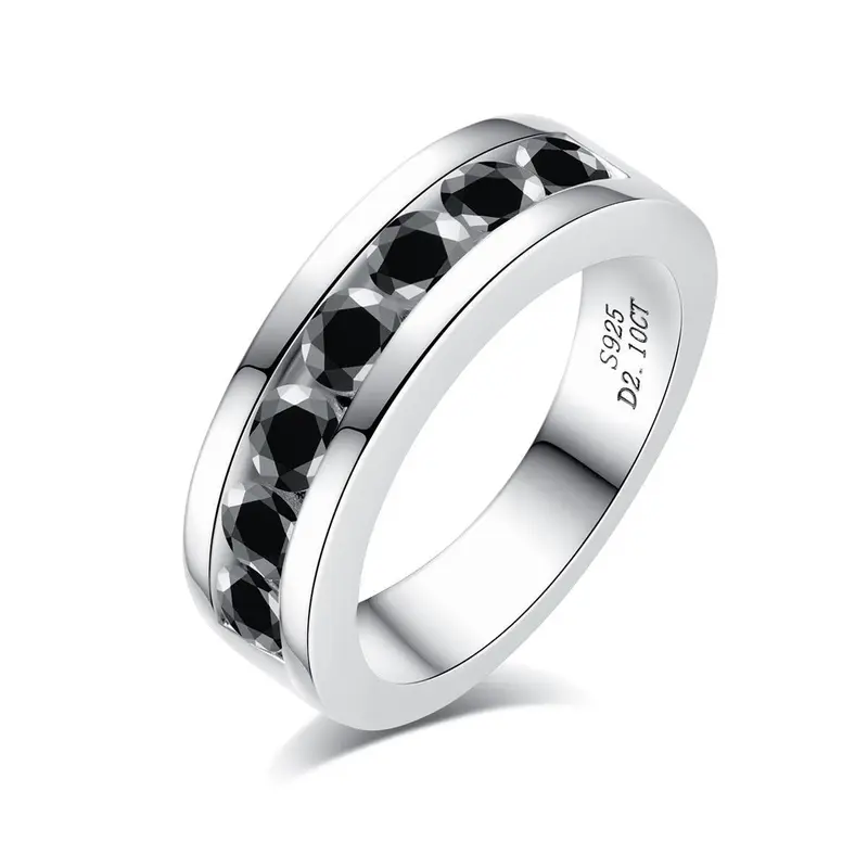Herren-Moissanit-Bandring