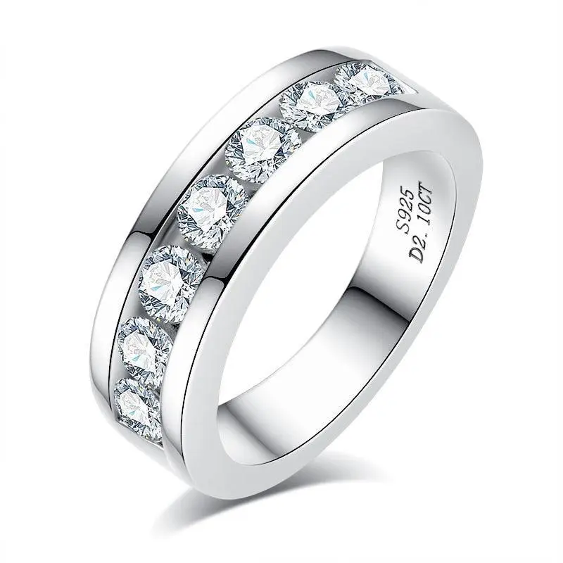 Herren-Moissanit-Bandring