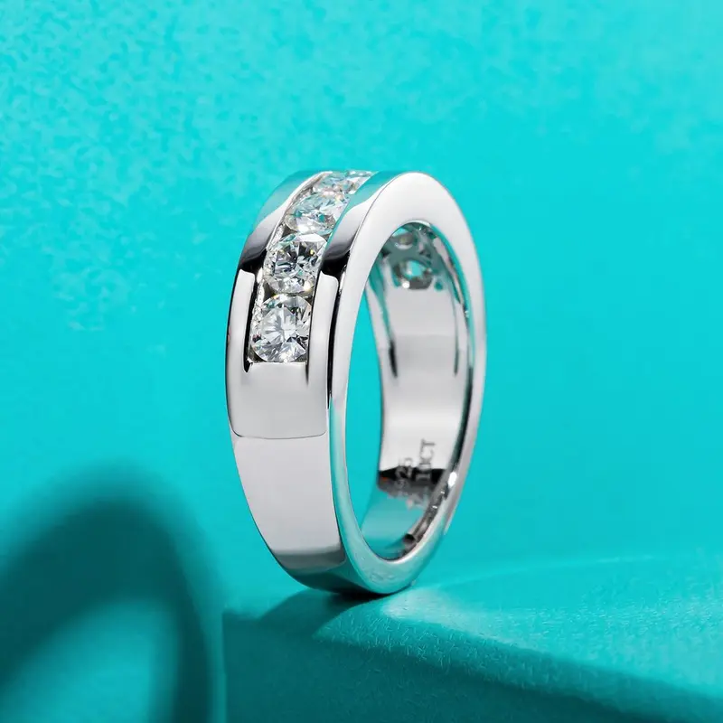 Herren-Moissanit-Bandring