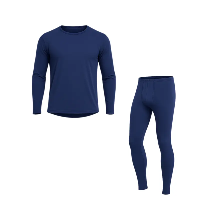 Herren-Thermounterwäsche-Set mit Fleece-Futter: Oberteil und Unterteil