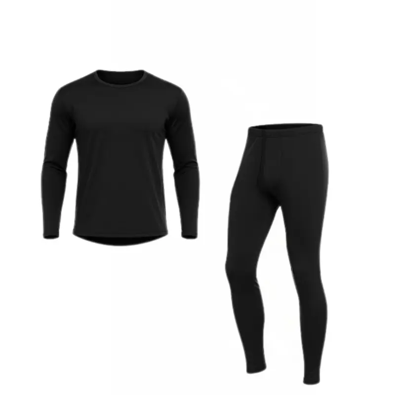 Herren-Thermounterwäsche-Set mit Fleece-Futter: Oberteil und Unterteil