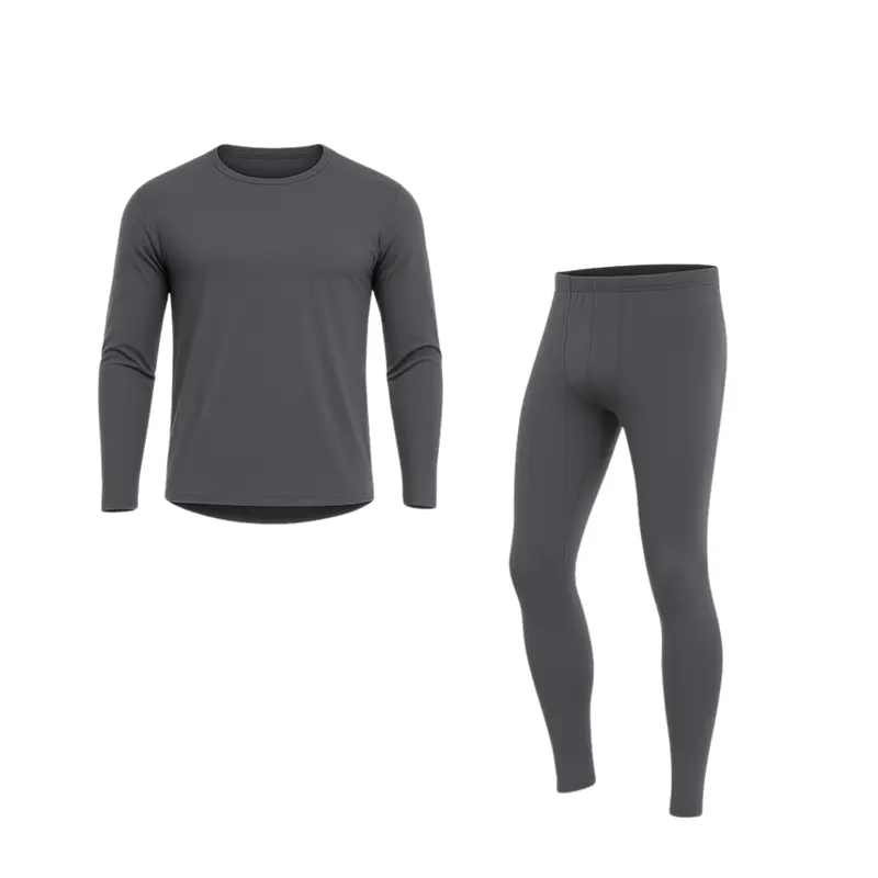 Herren-Thermounterwäsche-Set mit Fleece-Futter: Oberteil und Unterteil 6