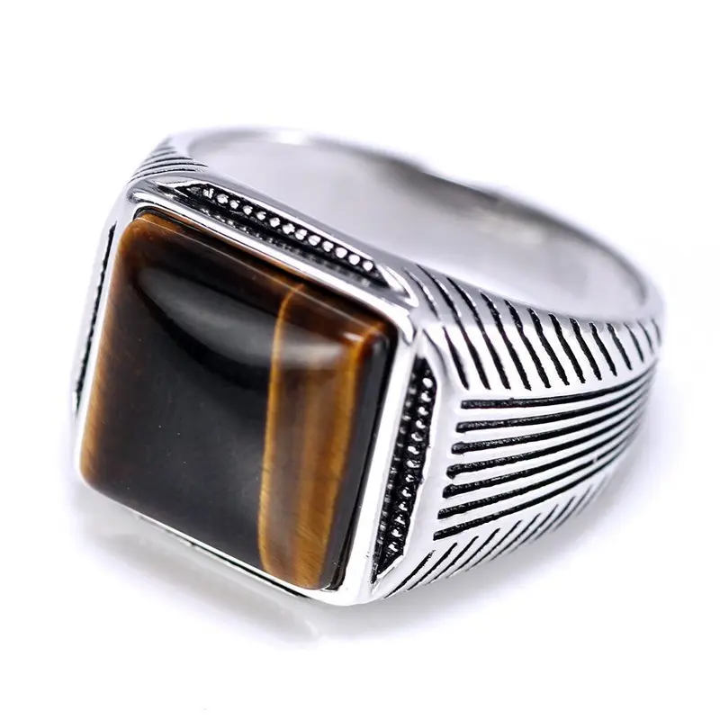 Herrenring mit Tigerauge