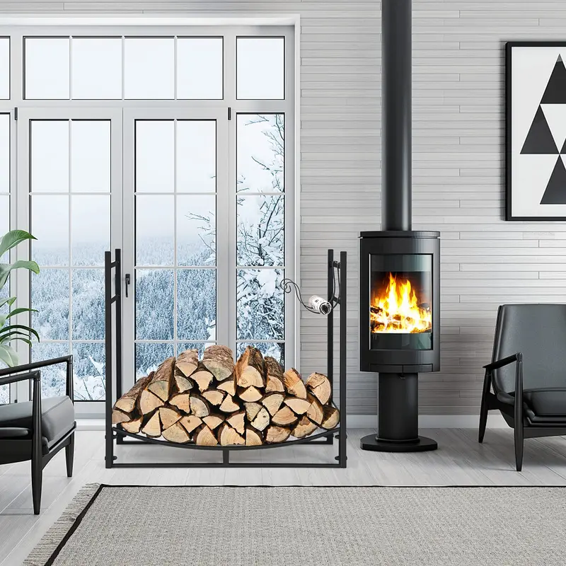 Holzspaltergestell, 84 cm (33 Zoll) schweres Metall-Holzlager 2