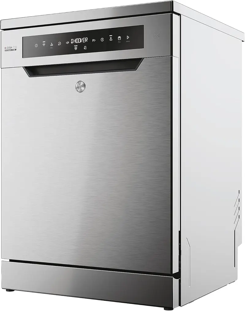 Hoover HF 4C6F0PW Geschirrspüler; 14 Maßgedecke; freistehend, 60 cm breit; Energieeffizienzklasse C; intelligente Bedienung mit WLAN- und Bluetooth-Technologie
