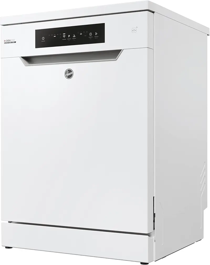 Hoover HF 4C6F0PW Geschirrspüler; 14 Maßgedecke; freistehend, 60 cm breit; Energieeffizienzklasse C; intelligente Bedienung mit WLAN- und Bluetooth-Technologie