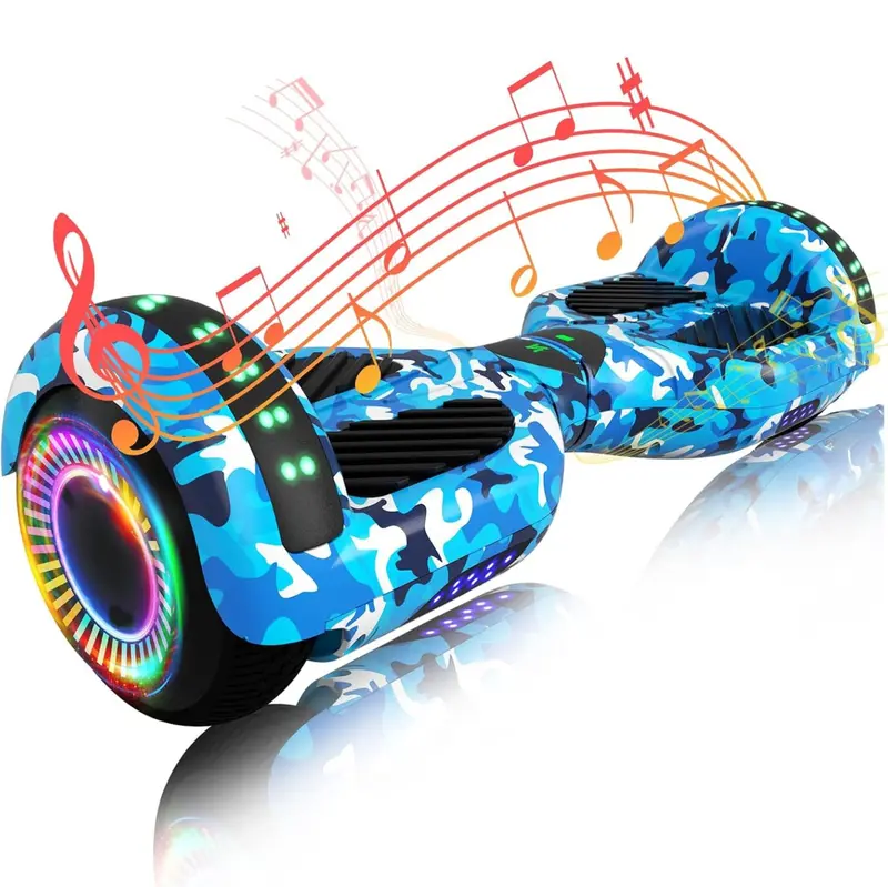 Hoverboard mit zwei 250-W-Motoren, Bluetooth-, App-Steuerung und LED-Beleuchtung