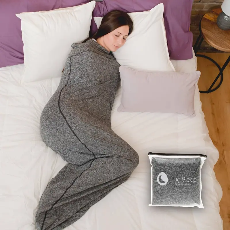 Hug Sleep Sleep Pod – Die originale kühlende, maschinenwaschbare Tragdecke + Alternative zur Gewichtsdecke, wie auf Shark Tank vorgestellt – für Männer, Frauen und