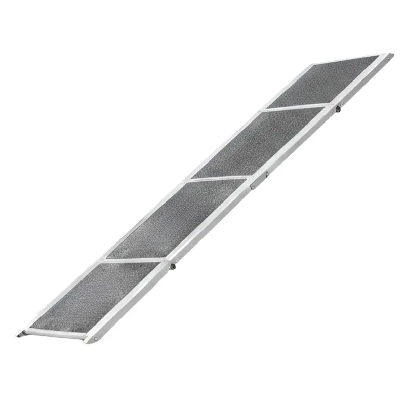 Hundefahrzeugrampe, 180 cm, klappbar, aus Aluminium mit rutschfestem Teppichbelag