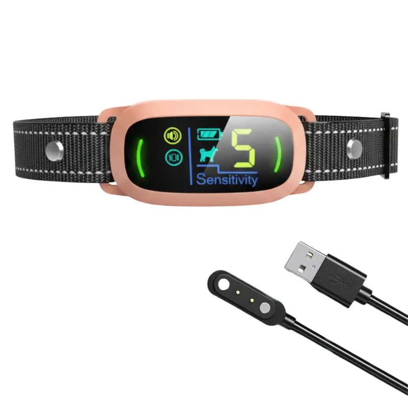 Hundehalsband zur Bellenkontrolle – wiederaufladbar mit Piepton und Vibration, 5 Empfindlichkeitsstufen