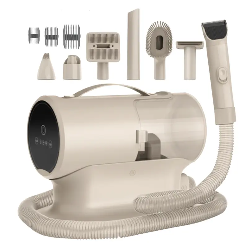 Hundepflege-Staubsauger-Set mit Haarschneidewerkzeugen und 2-Liter-Staubbehälter
