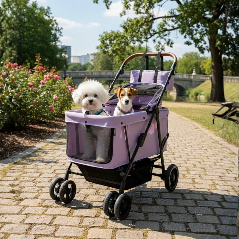 Hundewagen für große und mittelgroße Hunde mit faltbarem, belüftetem Innenraum