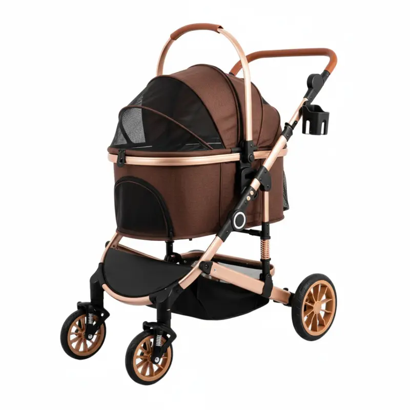 Hundewagen mit abnehmbarem Tragetaschen-Sitzkombi für Hunde bis 50 lb