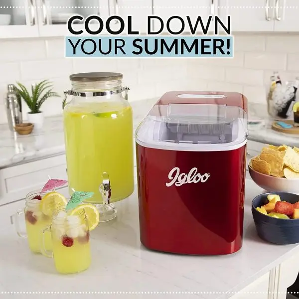 Igloo ICEB26RR Automatische, tragbare elektrische Tisch-Eiswürfelmaschine