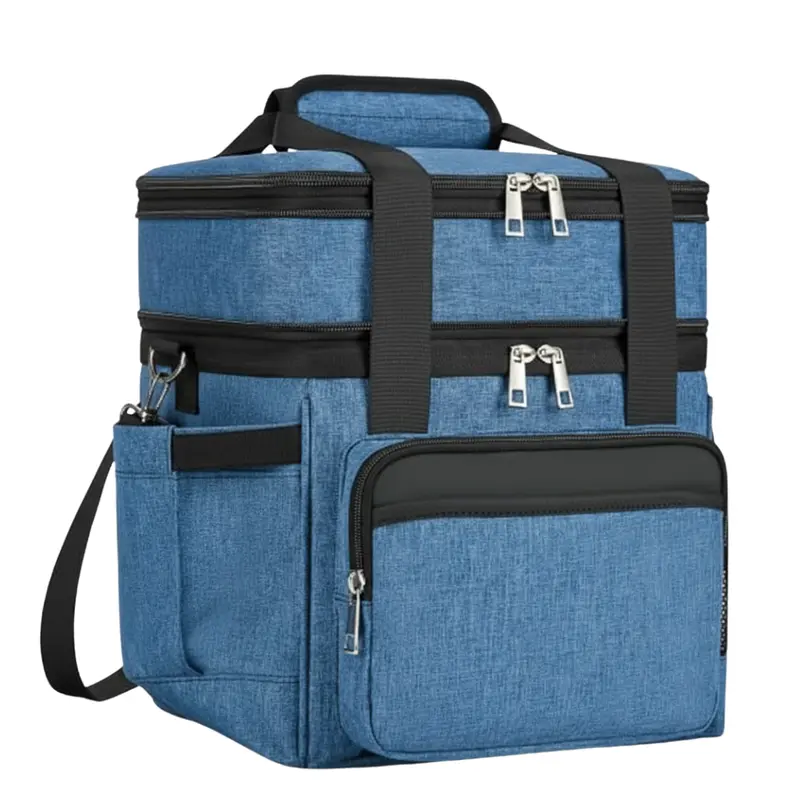 Isolierte Lunchtasche mit zweilagigem Aufbau und erweiterbarem Fassungsvermögen von 15 l und 22 l 3