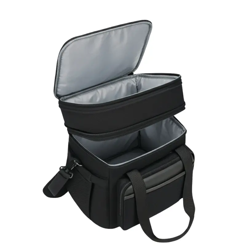 Isolierte Lunchtasche mit zweilagigem Aufbau und erweiterbarem Fassungsvermögen von 15 l und 22 l