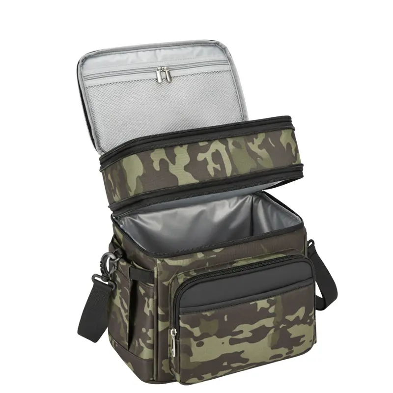 Isolierte Lunchtasche mit zweilagigem Aufbau und erweiterbarem Fassungsvermögen von 15 l und 22 l
