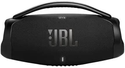 JBL Boombox 3 Wifi – Kabelloser Lautsprecher mit Bluetooth und WLAN – Kompatibel mit der JBL One App – Bis zu 24 Stunden Wiedergabezeit – Wasserdicht und staubgeschützt (IP67) – Integrierte Powerbank – Schwarz