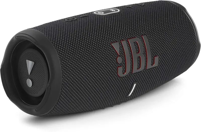 JBL Charge 5 Bluetooth-Lautsprecher in Schwarz – Wasserdichter, tragbarer Boombox-Lautsprecher mit integrierter Powerbank – Eine Akkuladung für bis zu 20 Stunden kabellosen Musikgenuss 2
