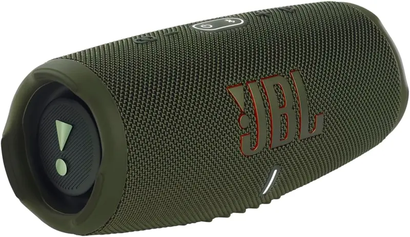 JBL Charge 5 Bluetooth-Lautsprecher in Schwarz – Wasserdichter, tragbarer Boombox-Lautsprecher mit integrierter Powerbank – Eine Akkuladung für bis zu 20 Stunden kabellosen Musikgenuss