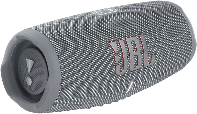 JBL Charge 5 Bluetooth-Lautsprecher in Schwarz – Wasserdichter, tragbarer Boombox-Lautsprecher mit integrierter Powerbank – Eine Akkuladung für bis zu 20 Stunden kabellosen Musikgenuss