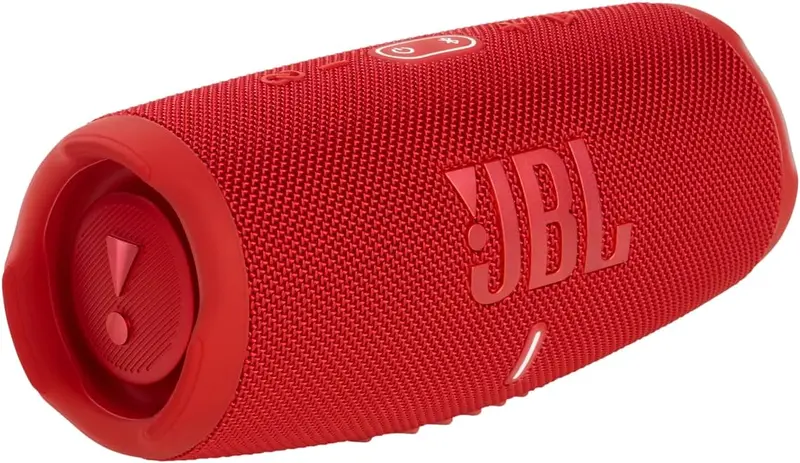 JBL Charge 5 Bluetooth-Lautsprecher in Schwarz – Wasserdichter, tragbarer Boombox-Lautsprecher mit integrierter Powerbank – Eine Akkuladung für bis zu 20 Stunden kabellosen Musikgenuss