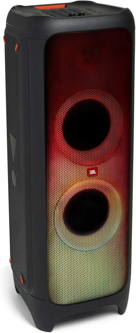 JBL PartyBox 710 – Schwarz – Tragbarer und rollbarer Bluetooth-Party-Lautsprecher mit Lichteffekten – Spritzwassergeschützte mobile Musikbox